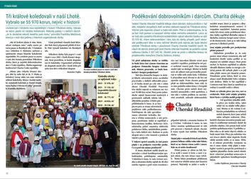Obecní zpravodaj  Ostrožské Lhoty píše o Charitě Uherské Hradiště