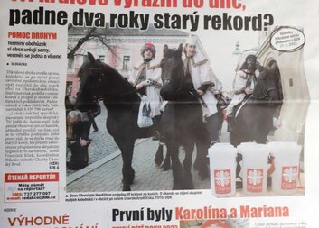 Tříkrálová sbírka v Dobrý den s Kurýrem