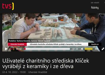 Terapeutická dílna klíček ve vysílání televize TVS