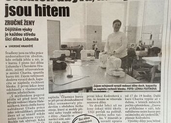 Šicí dílna Lidumila dnes v týdeníku Dobrý Den s Kurýrem