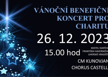 Vánoční benefiční koncert pro Charitu Cimbálové muziky Kunovjan a sboru Chorus Castelli