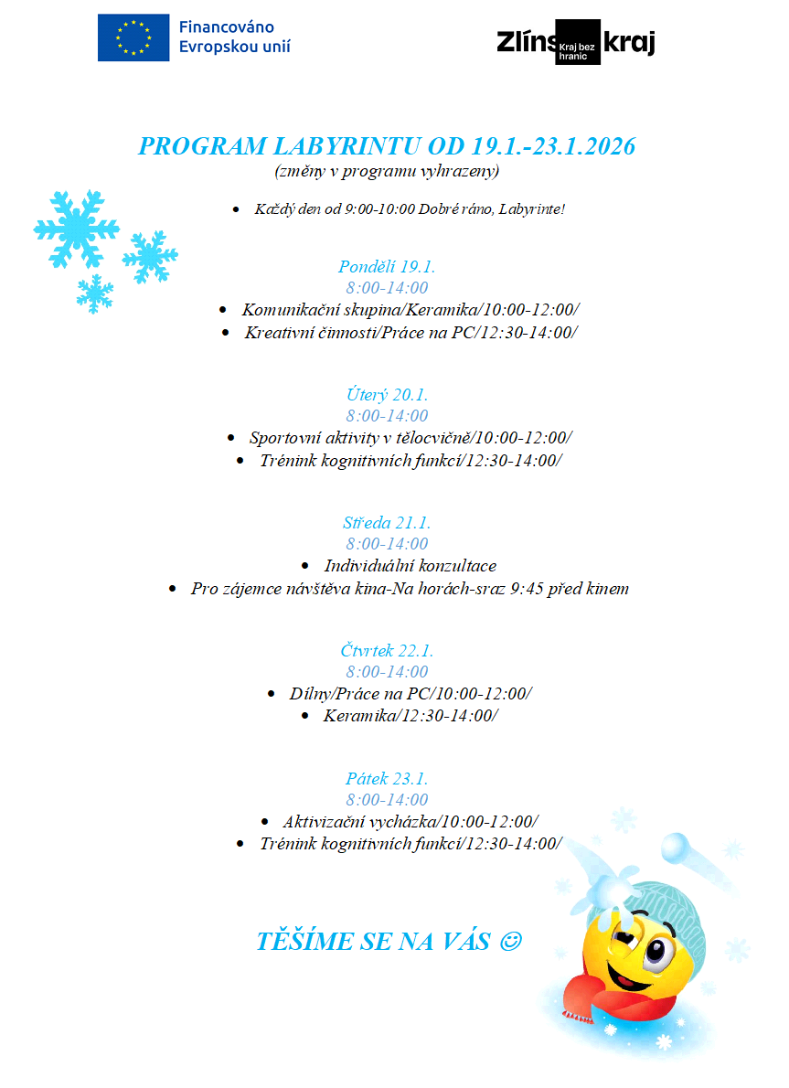 program FB 19.1.-23.1.2026 program FB 19.1.-23.1.2026